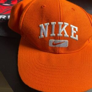 Nike Vibrant Orange Hat with White Logo